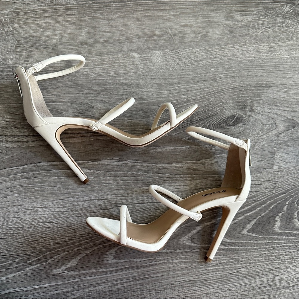 JustFab Doris Strappy Heel in White